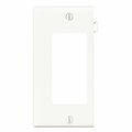 Leviton 1-Gang Plastic Sectional Rocker Decorator Wall Plate End Panel, White 905-PSE26-00W